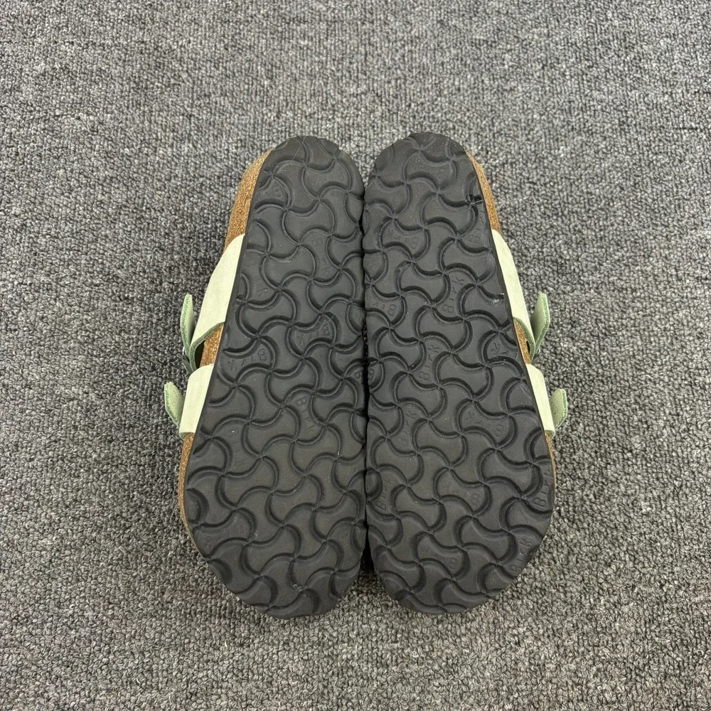 Birkenstock Mayari Sandals Womens EU 37 US 6-6.5 Faded Lime Nubuck Leather Soft